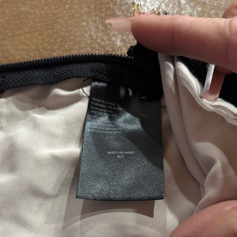 Bebe Black and Ivory Lace/Satin Shorts - Picture 5 of 6